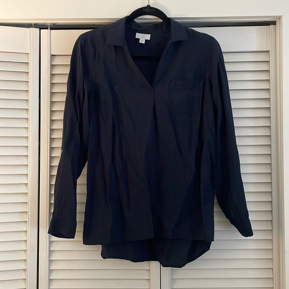 J. Jill collared shirt navy XS - Picture 1 of 6